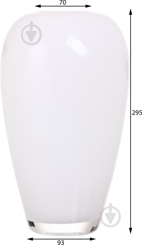 Ваза скляна Wrzesniak Glassworks Balloon 30 см білий 17-9293A - фото 2