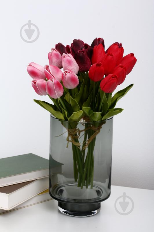 Ваза скляна Wrzesniak Glassworks Clas 21 см сіра 17-4149 - фото 4