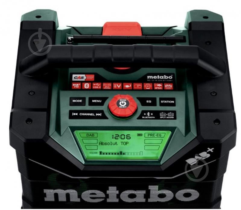 Радіоприймач акумуляторний Metabo 12,0/18,0V RC 32W BT DAB+ 600779850 - фото 4