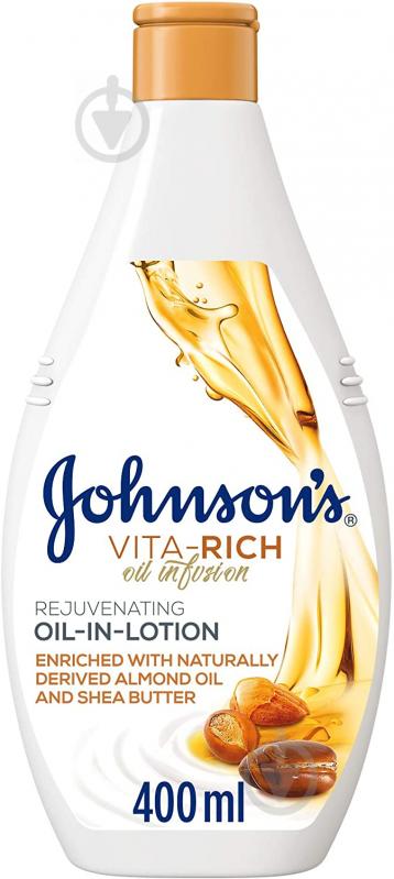 Лосьон для тела Johnson's Vita-Rich с маслами миндаля и ши 400 мл - фото 1