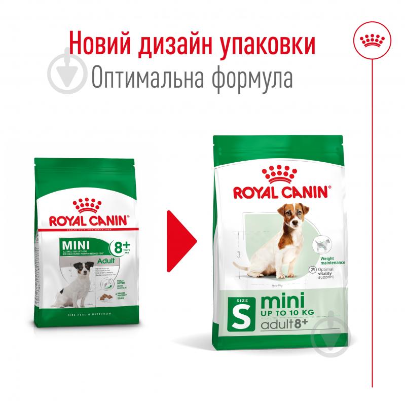 Корм сухий для дорослих собак для малих порід Royal Canin MINI ADULT 8+ 800 г (домашня птиця) 800 г - фото 2