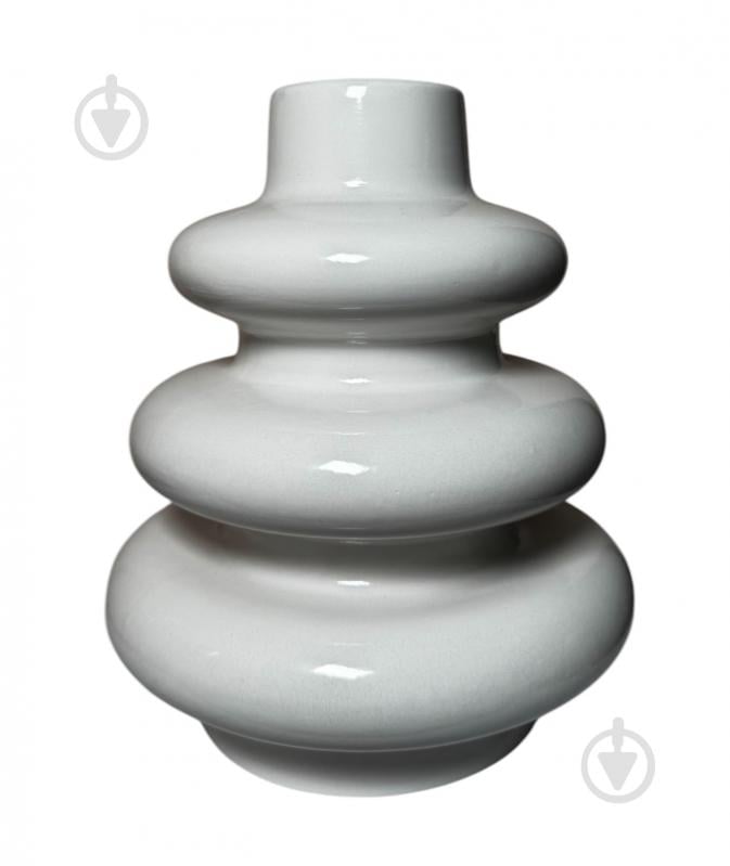 Ваза керамічна Nana ceramics Ліберті 26 см глянець білий - фото 1 Ваза керамічна Nana ceramics Ліберті 26 см глянець білий - фото 1