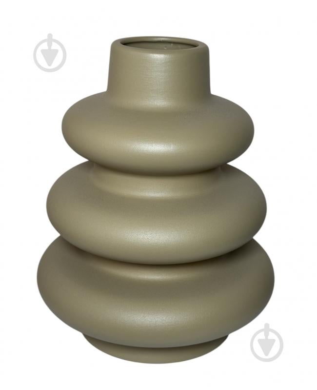 Ваза керамічна Nana ceramics Ліберті 26 см муар капучино - фото 2 Ваза керамічна Nana ceramics Ліберті 26 см муар капучино - фото 2
