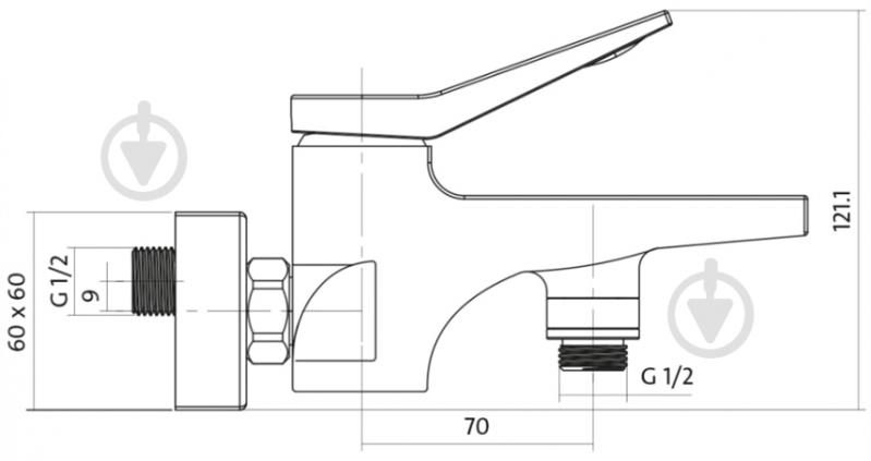 Смеситель Cersanit Cromo AATB1000115983 - фото 2