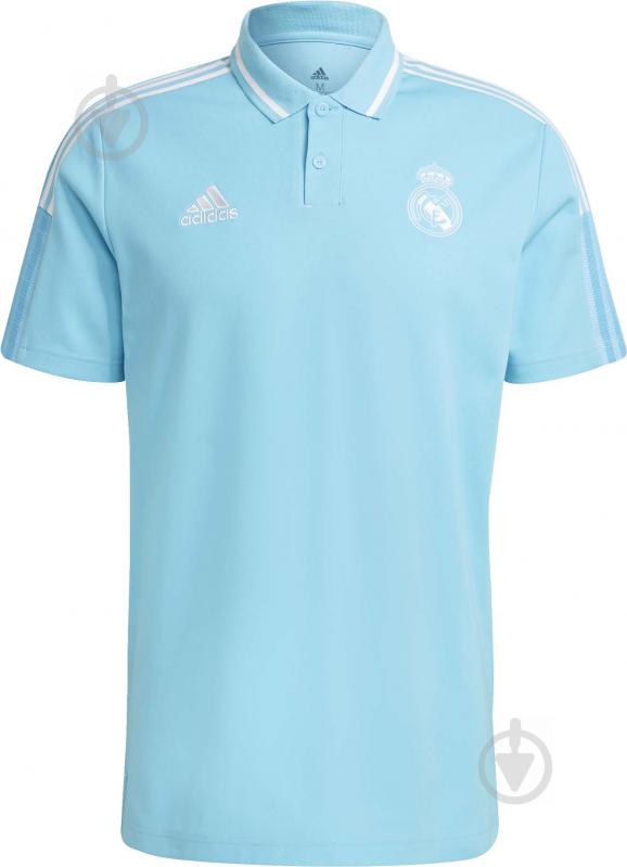 Футболка Adidas REAL POLO GL0052 р.M бирюзовый - фото 1