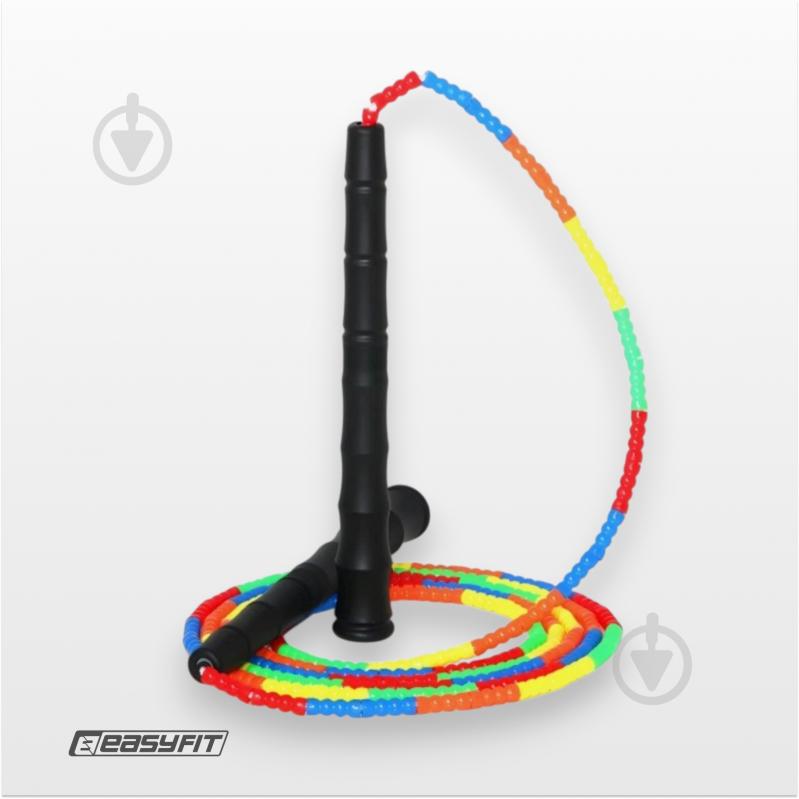 Скакалка EasyFit FreeRope бисерная 2,7 м (мультиколор) - фото 4