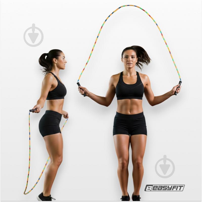 Скакалка EasyFit FreeRope бисерная 2,7 м (мультиколор) - фото 5