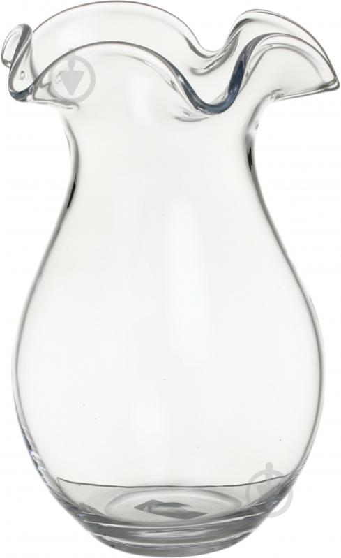 Ваза скляна Wrzesniak Glassworks Flower 25 см прозора 17-8698B - фото 1