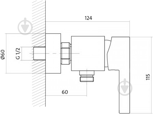 Смеситель для душа Cersanit Luvio - фото 2 Смеситель для душа Cersanit Luvio - фото 2