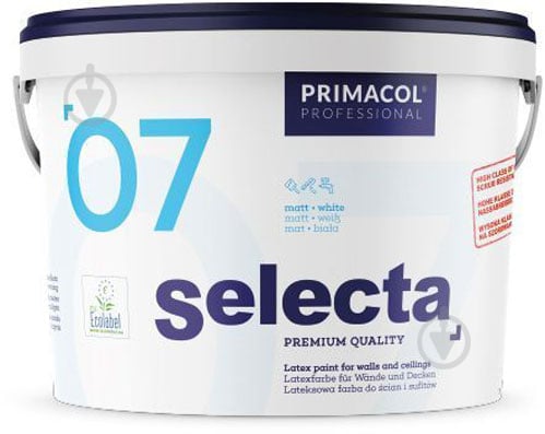 Краска интерьерная латексная Primacol Professional SELECTA 07 мат F101 1 л - фото 2