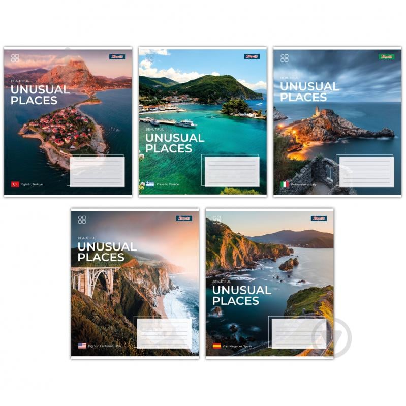 Тетрадь школьная 96 листов линия Unusual places (767424) 1 вересня - фото 1