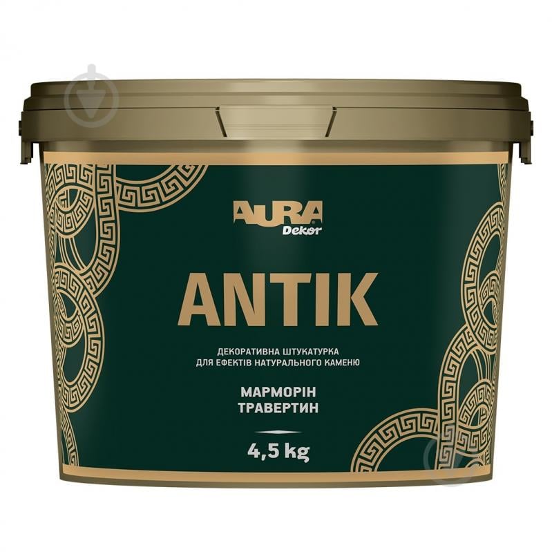 Декоративна штукатурка моделювальна Aura® Antik марморіно, травертин 4,5 кг білий - фото 1
