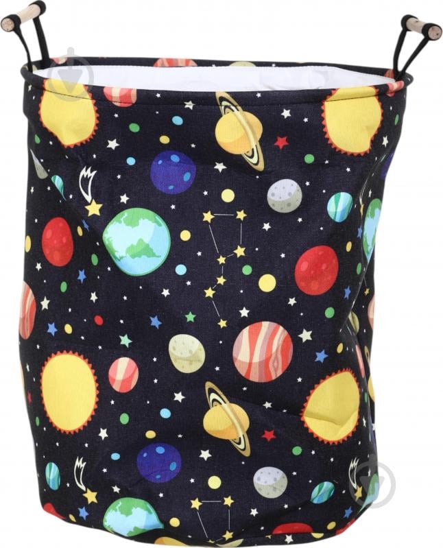 Корзина для игрушек HW Космос 40х40х50 см E005410 - фото 1