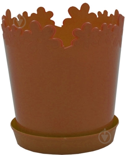 Вазон пластиковий Алеана Лютик круглий 0,9 л бронза - фото 1 Вазон пластиковий Алеана Лютик круглий 0,9 л бронза - фото 1