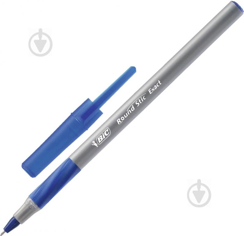 Ручка кулькова BIC Round Stic Exact синя - фото 1