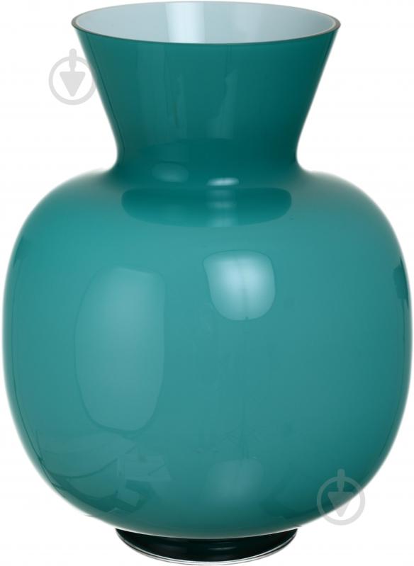 Ваза скляна Wrzesniak Glassworks Opal 34 см блакитна 17-11322 - фото 1