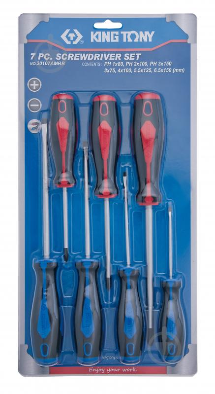 Набор отверток KING TONY 30107AMRB - фото 1
