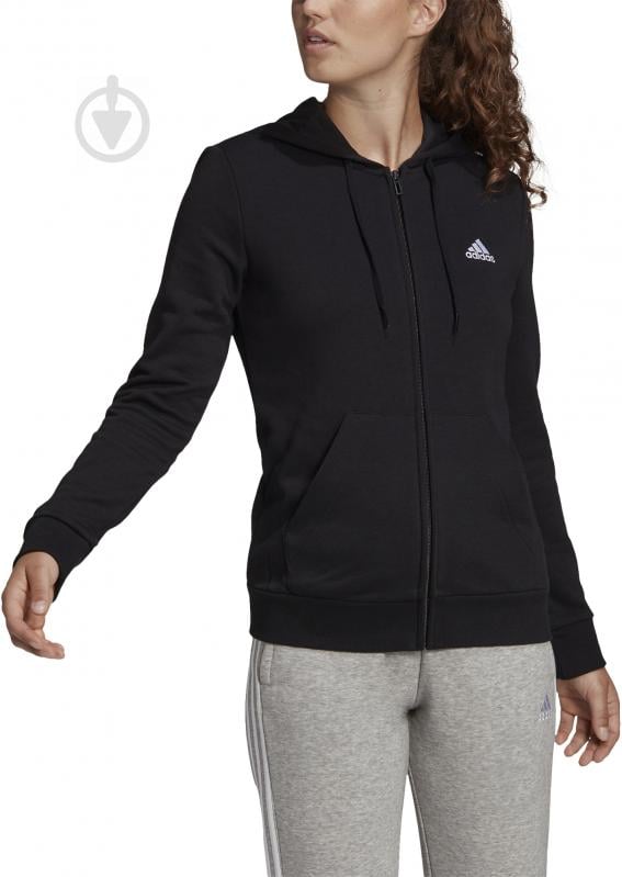 Джемпер Adidas W SL FT FZ HD GL0799 р. M чорний - фото 1