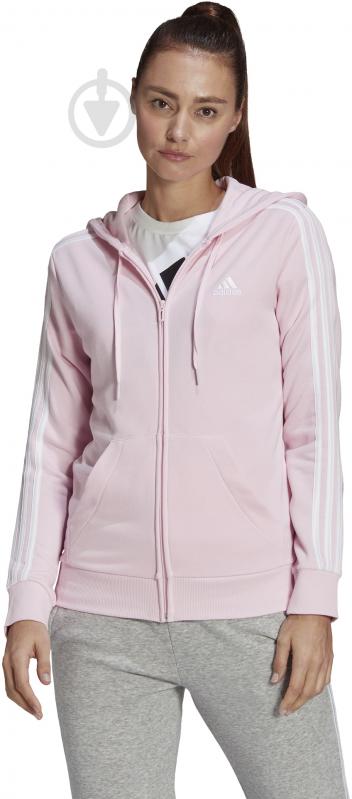 Джемпер Adidas W 3S FT FZ HD GL0805 р. M розовый - фото 2