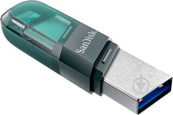 Флеш-память USB SanDisk iXpand Drive Go Lightning Apple 64 ГБ USB 3.1 green (SDIX90N-064G-GN6NN) - фото 2