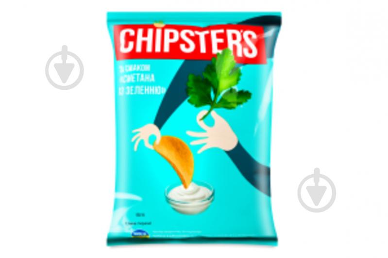 Чипсы CHIPSTER'S Сметана с зеленью 130 г - фото 1