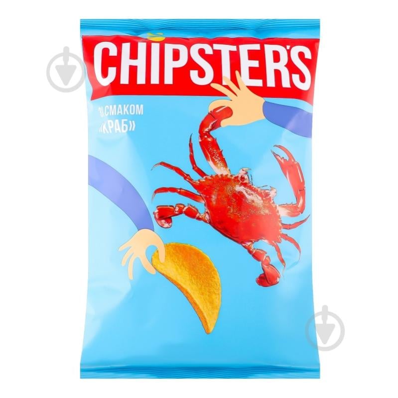 Чипсы CHIPSTER'S Чипсы картофельные Краб Chipster's м/у 100г - фото 1 Чипсы CHIPSTER'S Чипсы картофельные Краб Chipster's м/у 100г - фото 1