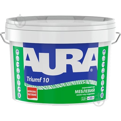 Лак меблевий Triumf 10 Aura шовковистий мат 2.5 л безбарвний - фото 1