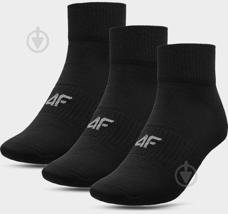 Шкарпетки 4F SOCKS CAS M204 (3PACK) 4FAW23USOCM204-20S р.43-46 чорний 3 пари шт. - фото 1