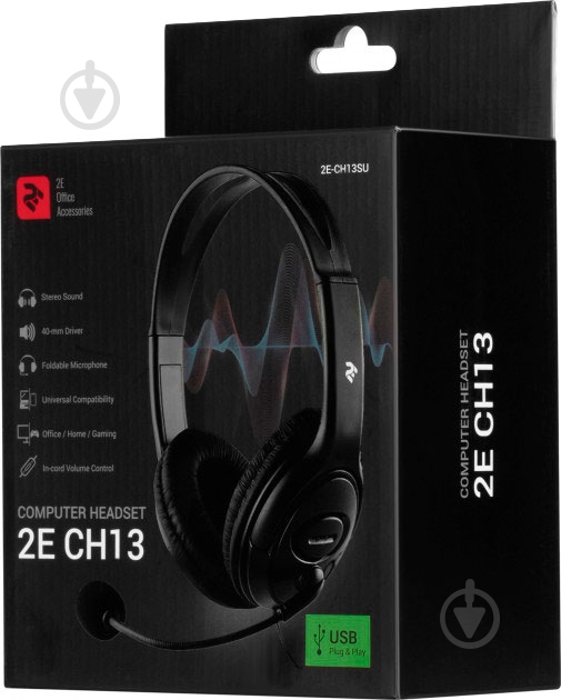 Наушники 2E CH13 Over-Ear black (2E-CH13SJ) - фото 7 Наушники 2E CH13 Over-Ear black (2E-CH13SJ) - фото 7