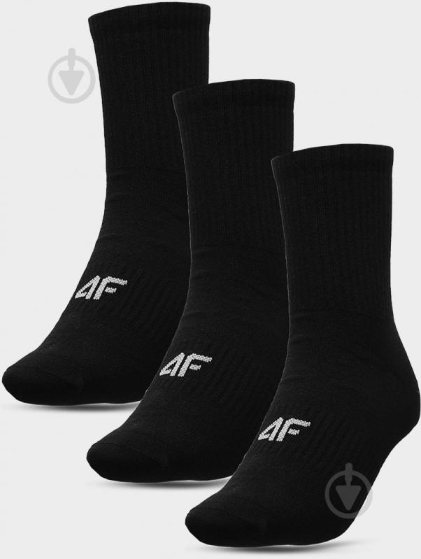 Носки 4F SOCKS CAS M205 (3PACK) 4FAW23USOCM205-20S р.43-46 черный 3 пари шт. - фото 1