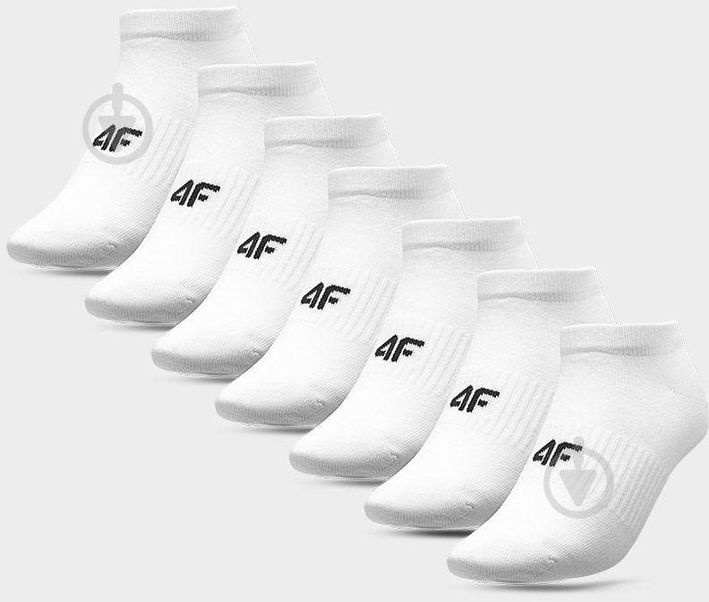 Носки 4F SOCKS CAS F215 (7PACK) 4FWAW23USOCF215-10S р.39-42 белый 5 пар шт. - фото 1