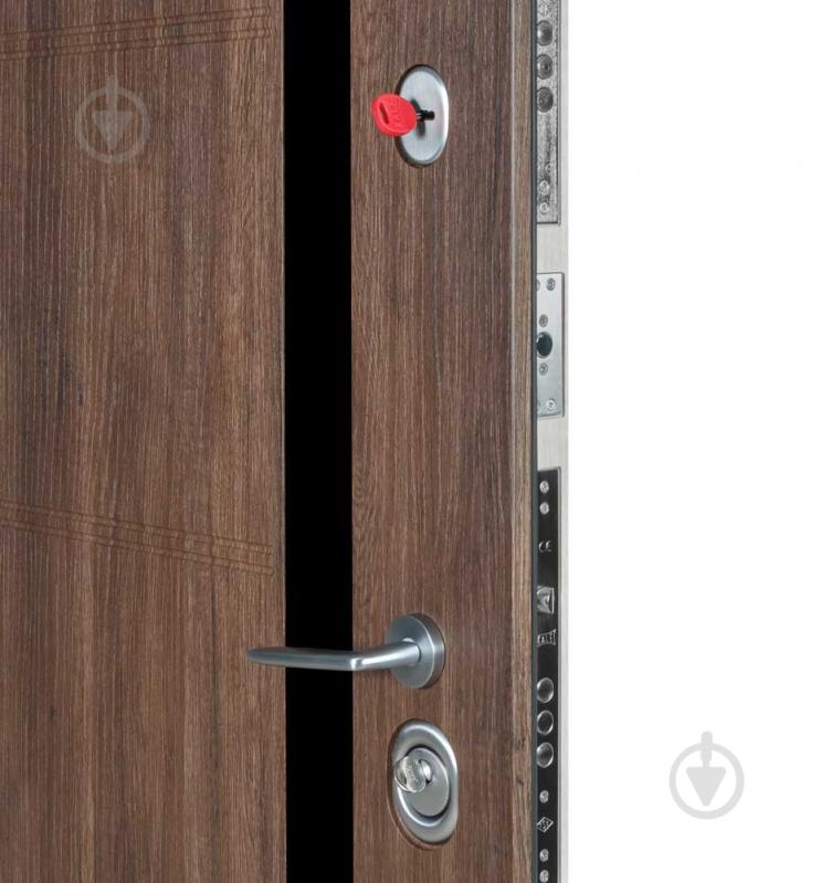 Двері вхідні Булат К-8 мод.520/236 дуб табак / дуб немо лате 2050x850 мм ліві - фото 4