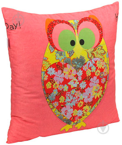 Подушка Руно Owl Red рожевий 50х50 см 306_Owl Red - фото 1