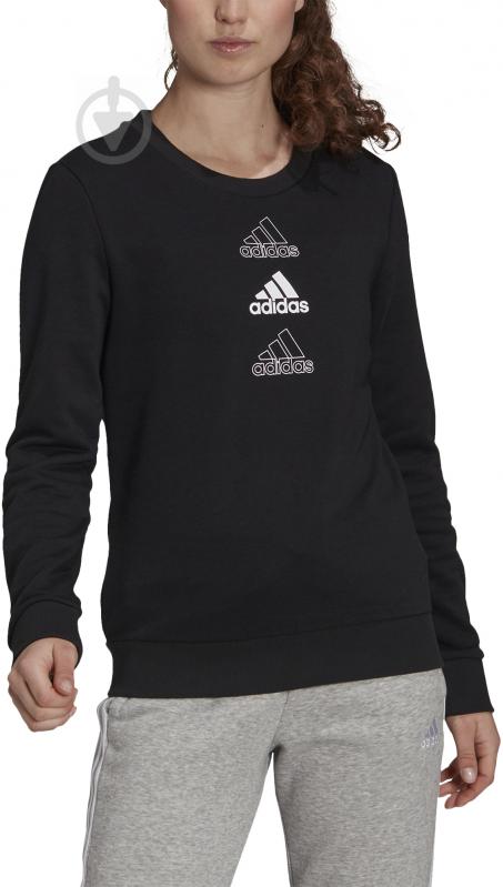 Світшот Adidas W S SWT GL1400 р. XL чорний - фото 1