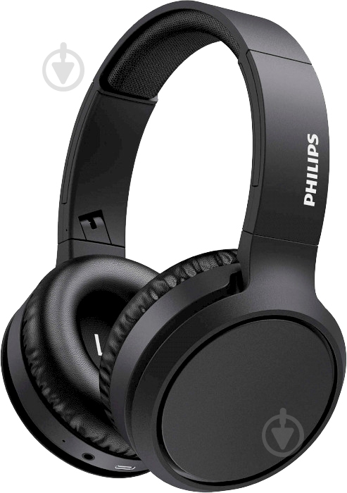 Навушники Philips TAH5205 Over-Ear Anc Wireless Mic black (TAH5205BK/00) - фото 1