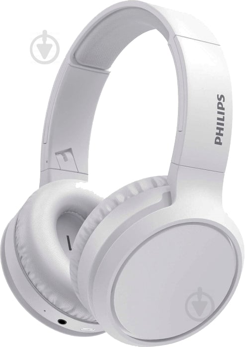 Навушники Philips TAH5205 Over-Ear Anc Wireless Mic white (TAH5205WT/00) - фото 1