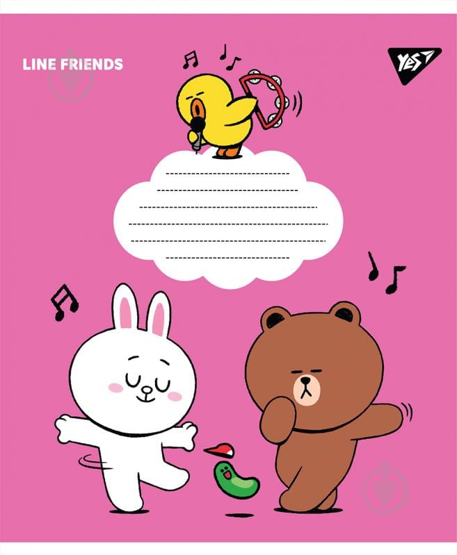 Зошит для нот А5/12 Line friends YES - фото 3