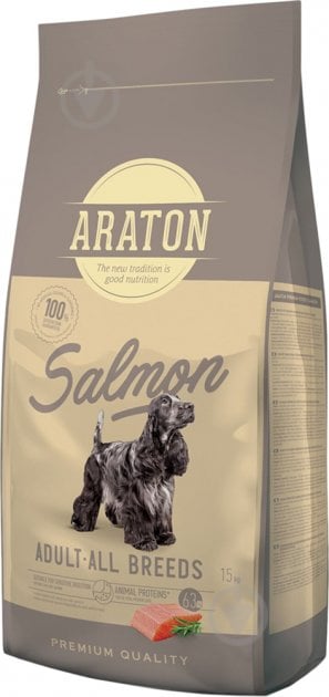 Корм для всех пород Araton Salmonadult All Breeds 15 кг (лосось) 15 кг - фото 1