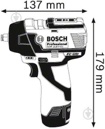 Гайковерт ударний акумуляторний Bosch Professional GDS 10.8 V-EC 06019E0100 - фото 5