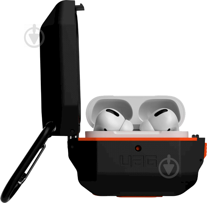 Чехол для наушников UAG Apple Airpods Pro Hardcase black/orange (10225F114097) - фото 4