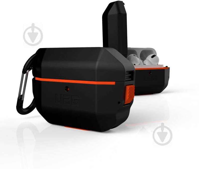 Чехол для наушников UAG Apple Airpods Pro Hardcase black/orange (10225F114097) - фото 6