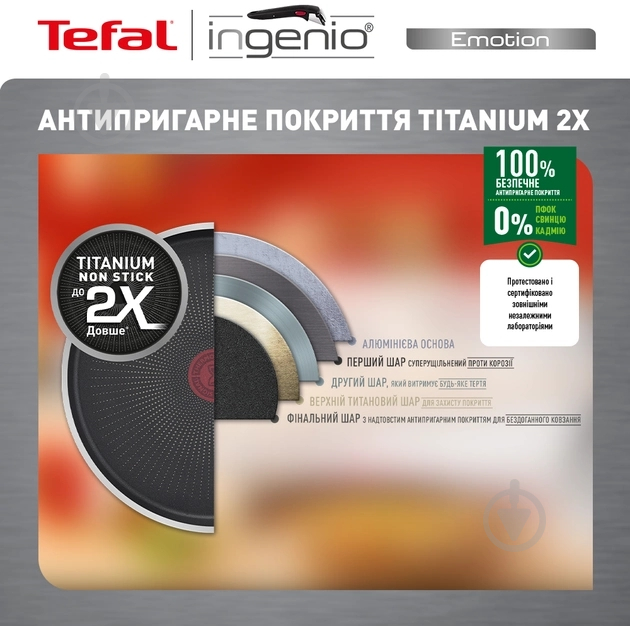 Ківш Ingenio Emotion 2 л L8962844 Tefal - фото 3