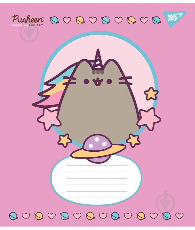 Тетрадь школьная Pusheen 12 листов клетка YES - фото 3