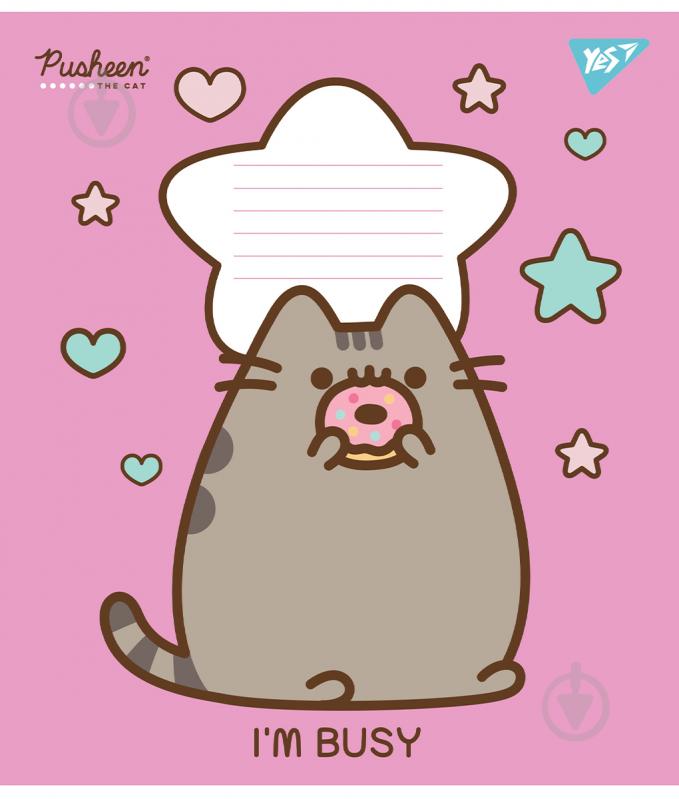 Зошит шкільний Pusheen 12 аркушів клітинка YES - фото 5