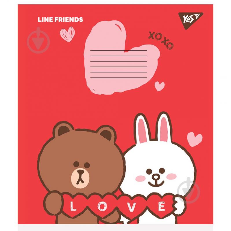 Тетрадь школьная Line friends 12 листов линия YES - фото 2