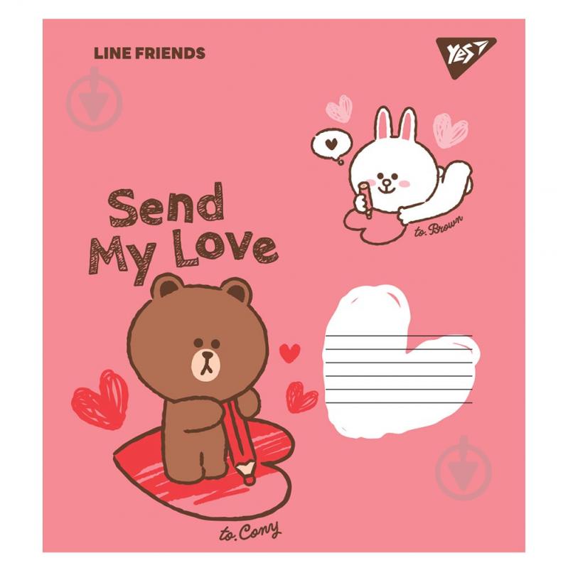 Зошит шкільний Line friends 12 аркушів лінія YES - фото 4