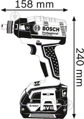 Гайковерт ударний акумуляторний Bosch Professional GDX 18 V-EC 06019B9102 - фото 5