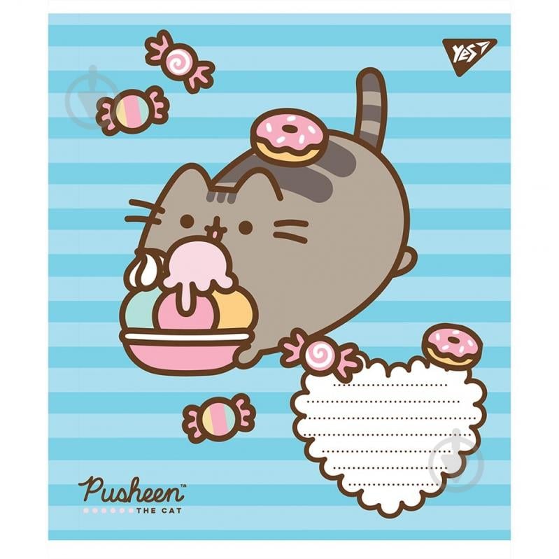 Зошит шкільний Pusheen 12 аркушів лінія 766547 YES - фото 1