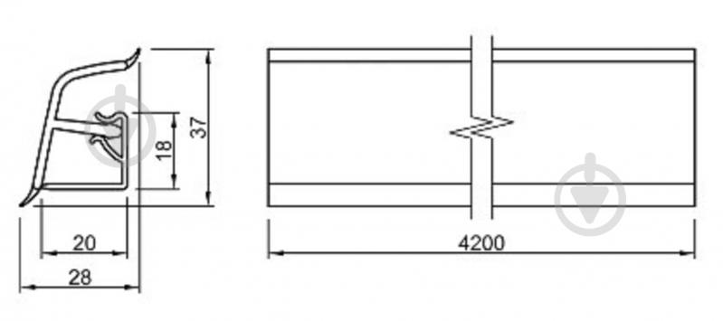 Плинтус LuxeForm L015 - фото 2