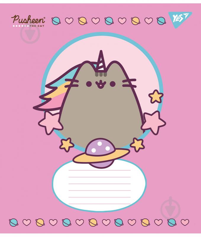 Тетрадь школьная Pusheen 12 листов косая линия 766937 YES - фото 3